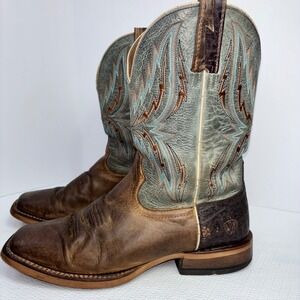 Ariat‎ Arena Rebound Western Boots Men's 9D Square Toe Cowboy 3 Tone Leather